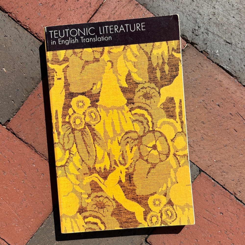 1970 Teutonic Literature in English Translation Erl King Scandinavian Prose Rune